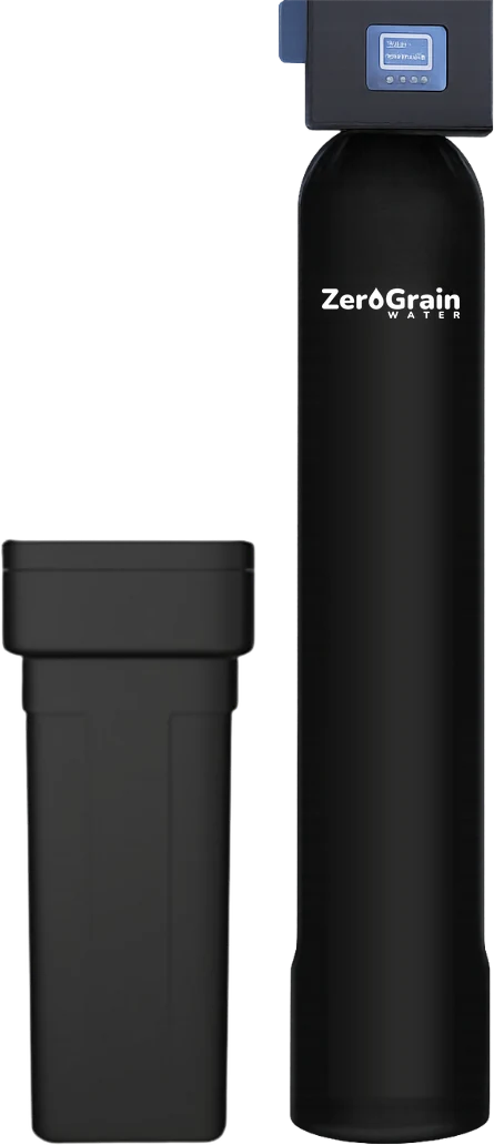 Whole-home water softener with brine tank, quoted for Muskego houses